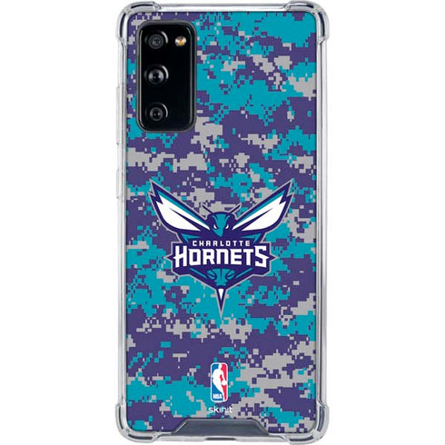 NBA Charlotte Hornets Digi Camo Galaxy S20 FE Clear Case
